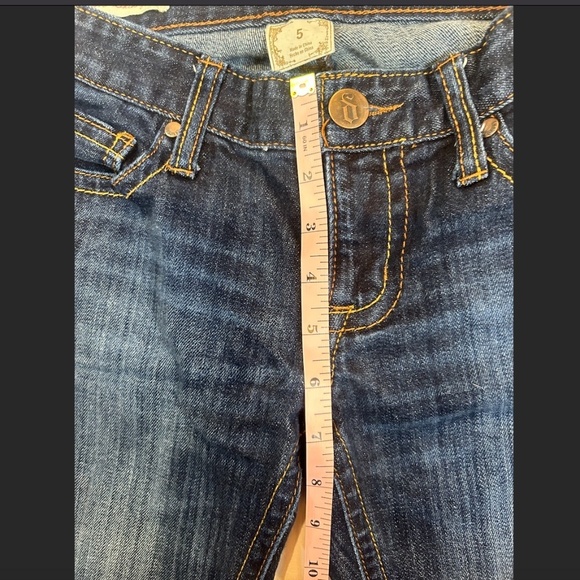 Decree Size 5 Women's Jeans Dark Blue Low-Rise Skinny Lightly Distressed - Picture 6 of 7